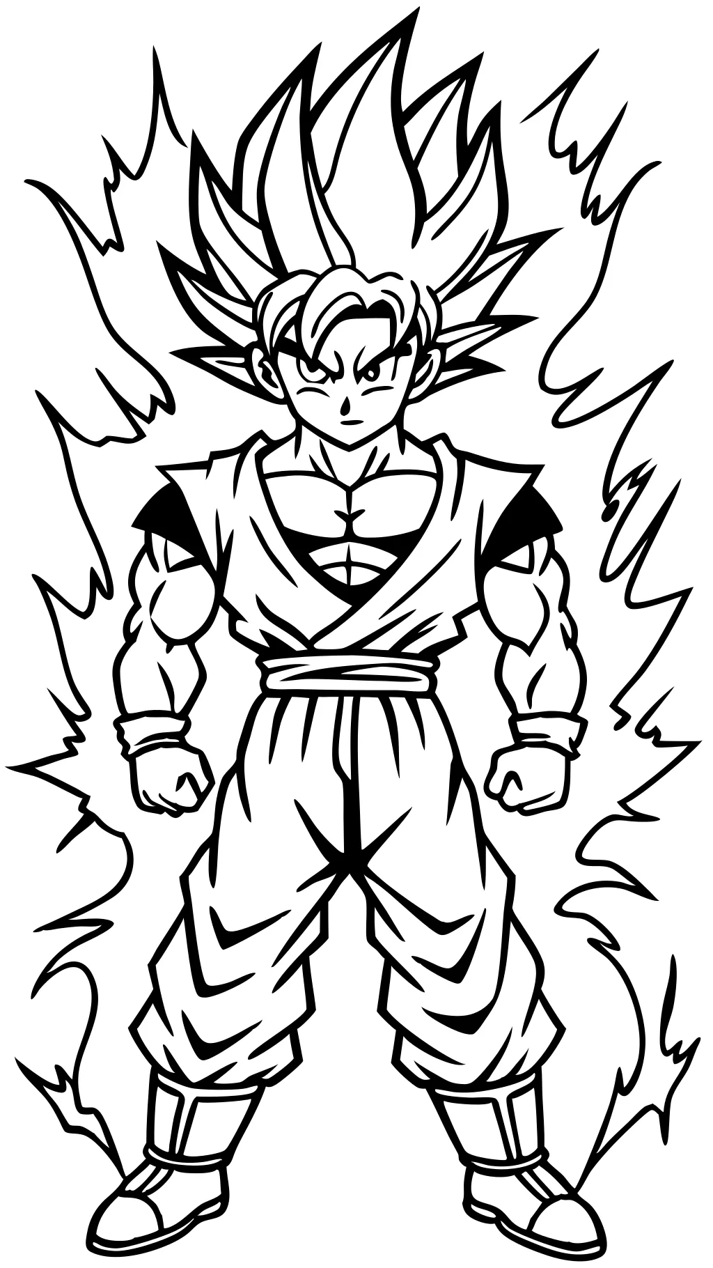 pages à colorier dragon ball z goku